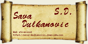 Sava Dulkanović vizit kartica